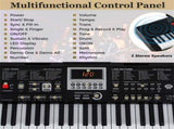 Black 61-Key Digital Piano Keyboard with Light-Up Teaching Mode, 200 Rhythms & Dual Keyboard 72117689