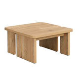 ZUN 47.24*23.62 inch and 35.43*31.49 inch Rectangle Wood Detachable Coffee Table, Single L Shape W2317P233130