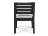 Outdoor Acacia Wood Armless Dining Chair with Cushions , Sandblasted Dark Light 60320.00SDGRY