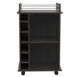Cannon 2-Drawer Nightstand Black and Dark Oak B06280612