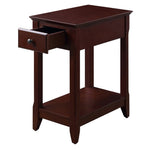 ZUN Espresso Accent Table with Bottom Shelf B062P181363