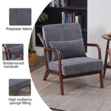 Mid-Century Modern Accent Chair, Arm Chair Living Room Chairs Pillow Upholstered Reading Chair W2989P295372