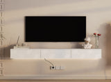 Floating TV Stand Wall Mounted with 16 Color LEDs,67" Modern TV Stand, Floating TV Cabinet W1321P307882