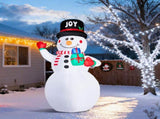 12FT Tall Lighted Christmas Inflatable Decoration, Inflatable Giant Snowman Holding Gift Boxes, 18336363