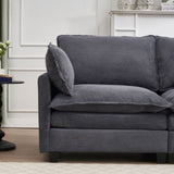 Modular Sofa , Velvet Large U-Shaped Couch Comfy Upholstered 2-Seat Sofa, 2 W2705P268484