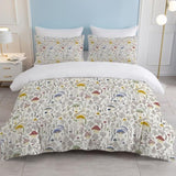 Mushroom Decoration Pattern Duvet Cover Set 3 Pieces King Size Soft Bedding Set With 2 Pilowcases 48628106