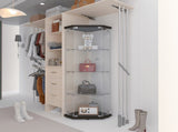 Glass Display Cabinet with 4 Shelves,Pentagon,Curio Cabinets for Living Room, Bedroom, Office, Black W1806P476367