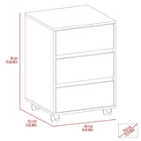 Vienna Three Drawers Filing Cabinet, Roller Blade Glide B128P148827