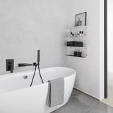 Modern Style matte black Wall Mount Tub Filler Bathroom Bathtub Faucet Shower Set W121984826