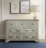 Farmhouse 7 Drawers Dresser for Bedroom, Rustic Chest of Drawers with Natural Texture, Vintage W1785P208362