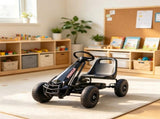 Kids Pedal Go Kart, Adjustable Seat & EVA Wheels with Brake, for Boys & Girls Ages 3-8, Black 67888513