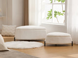 29.9"Wide 2 - Piece Upholstered Storage Ottoman Set Footrest Shoe Changing Stool with Metal W3098P296975