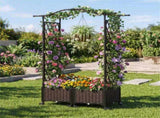 5 FT Self-Watering Vertical Raised Garden Bed with Trellis & Lockable Wheels, 2 Configurations 96779030