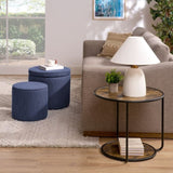 Ottoman, multi-functional combination set table Ottoman, combination of Ottoman and table, with drum W487P243608