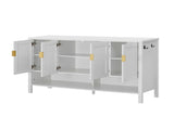 55.1'' Storage Sideboard with 4-Doors,Multi Functional Buffet with Open Shelf and 2-Tiers N711P345165K