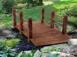 Arch Bridge Small Wooden Bridge Courtyard Outdoor Anticorrosive Wood Landscape Bridge Carbonization 35436544