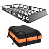 64"x39"x6" Roof Rack,Heavy Duty Rooftop Cargo Carrier,Roof Basket Waterproof Bag,Elastic Net 54501596