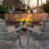 Wood Patio Chair for Garden Outdoor Wooden Folding Adirondack Chair Set of 2 Solid Cedar Wood 96785121