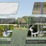 10 ft. x 13 ft. Galvanized Large Metal Walk in Chicken Coop Cage Farm Poultry Run Hutch Hen House W2505P177284