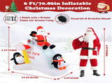 6 Feet Penguins and Santa Decoration 91721831