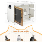 ZUN Litter Box Enclosure,Modern Hidden Cat Litter Box Enclosure Furniture with Scratching Pad for Living W1687P181832