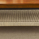 ZUN 47.25" Mid-Century Coffee Table with Woven Shelf, Boho Rattan Coffee Table with Storage, Farmhouse W1801P195652