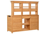 65.7'' H Tall Garden Potting Bench Table with Hutch,Patio Storage 48434097