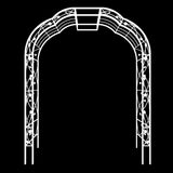 Metal Garden W74.4'' x H98.4'' Garden Arbor Trellis Climbing Plants Support Rose Outdoor W1586P268771