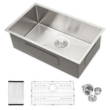 33x19x10"Undermount Single Bowl Stainless Steel Kitchen Sink W2898P228910