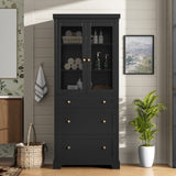 70.1" Modern High Freestanding Tall Bathroom Cabinet with 2 Adjustable Shelves, 3 Drawers, Soft N729P271979B