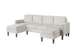 3-Piece Corduroy Sectional Set in Beige B089P296903
