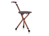 Folding Seat Cane 5-Level Height Adjust, LED Light, Anti-Slip Pads, Aluminum Alloy, Bonus 81097727