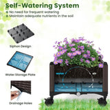 2-in-1 garden bed with plant boxes and trellis 47957466
