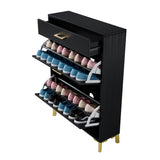 Shoe Storage Cabinet for Entryway, Free Standing Shoe Organizer with 2 Flip Drawers, Hidden Shoe W578124377