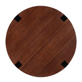 ACACIA SOLID WOOD SIDE TABLE,BROWN & BLACK COLOR N770P269891B