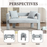 COOLMORE Modern Chenille Loveseat Sofa , Comfy Upholstered 2-Seater Sofa, Small Loveseat Accent W395P224846