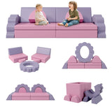 10PCS Kids Couch for Playroom, Baby Climbing and Crawl Foam Play Set, Foam Climbing Blocks N739P170354A