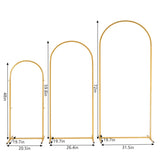 (5.9ft4.9ft3.9ft) Three-Piece Set Wedding Arc Top Iron Art Wedding Iron Arch Gold 17309543
