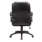 ZUN Modern Adjustable Office Chair, Leather Upholstered Swivel Chair for Office Room, Gray B011P204078