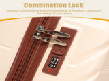 20 Inch ABS Hard Shell Travel Checked Luggage - Scratch Resistant Surface Four Multi-Directional W2787P437246