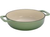 Cast iron 6QT cooking pot - Gradient red - Includes two silicone gloves - Enamel pot 76397171