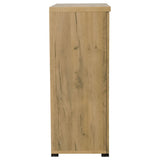 Golden Oak and Black Mesh Door Accent Cabinet B062P145428