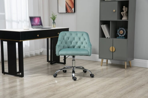 ZUN COOLMORE Velvet Home Office Desk Chair, Modern Cute Computer Chair, Wheels Height Adjustable W39541832