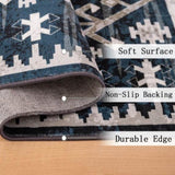 Area Rug 8x10 Vintage Bohemia Large Persian Non-slip Washable Rug For Room Kitchen Bedroom W2907P265133