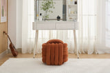 060-Chenille Fabric Modern Knot Design Ottoman Makeup Stool Footstool, Comfortable and Stylish Seat W527P239022