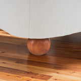 Modern Low Back Accent Chair, Upholstered Armless Living Room Chairs, Round Pine Wood Feet, for N817P224950W