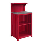 ZUN Red 3-Shelf Reception Desk B062P215480