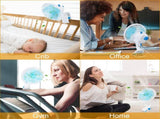 3-in-1 Clip On Fan, Quiet Small Desk Fan with 2 Speeds & Auto Oscillation, Clamp Fan for Office 14477282