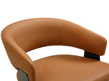 Modern Kitchen Dining Chair Set , brown faux leather soft cushion, curved wrap-around W5815P583490