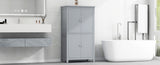 Elegant Bathroom Floor Storage Cabinet, Bathroom Storage Unit, Freestanding Cabinet with 4 Doors, N725P188461E